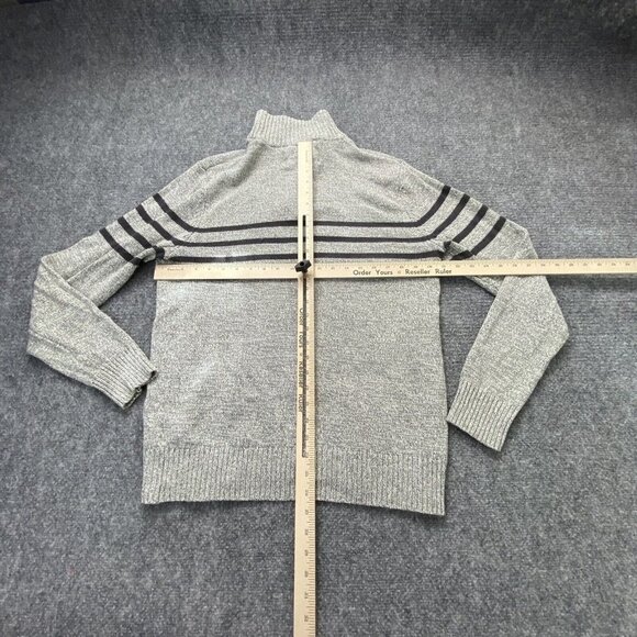 Urban Pipeline Sweater Men M Gray Striped Preppy Y2K Academia Streetwear Grunge - Picture 11 of 13
